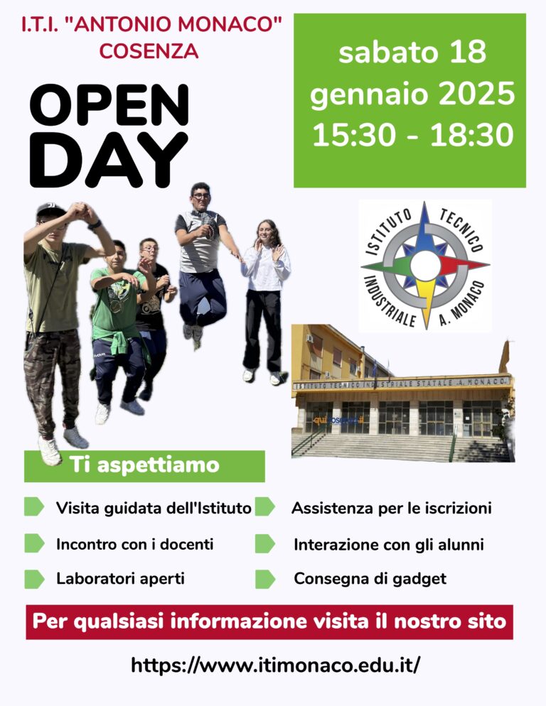 Open Day 18 gennaio